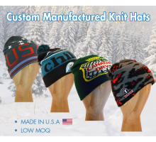 Custom Winter Hat Knit Beanie with Your Custom Logo Design