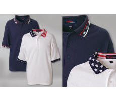 USA Patriotic Polo Shirt with Your Custom Embroidered Logo
