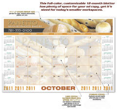Desk Blotter Appointment Calendar Different Full Color Logo Each Month