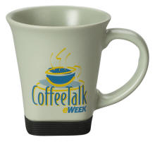 Rubber Bottom Ceramic Latte Mug Multi-Color Personalized Logo