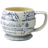 World Map Ceramic Mug Multi-Color Personalized Logo