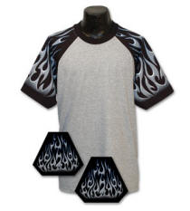 Flame Sleeve Sports Jersey with Your Custom Logo Imprint