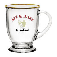 Glass Latte Mug Multi-Color Personalized Logo