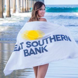 30”x60” White Terry Velour Beach Towel